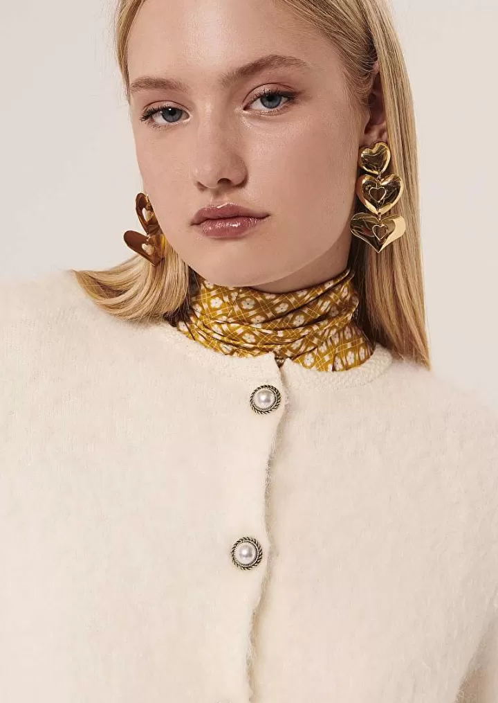 Cardigan En Maille De Mohair Et De Laine Ecru Guest^TARA JARMON New