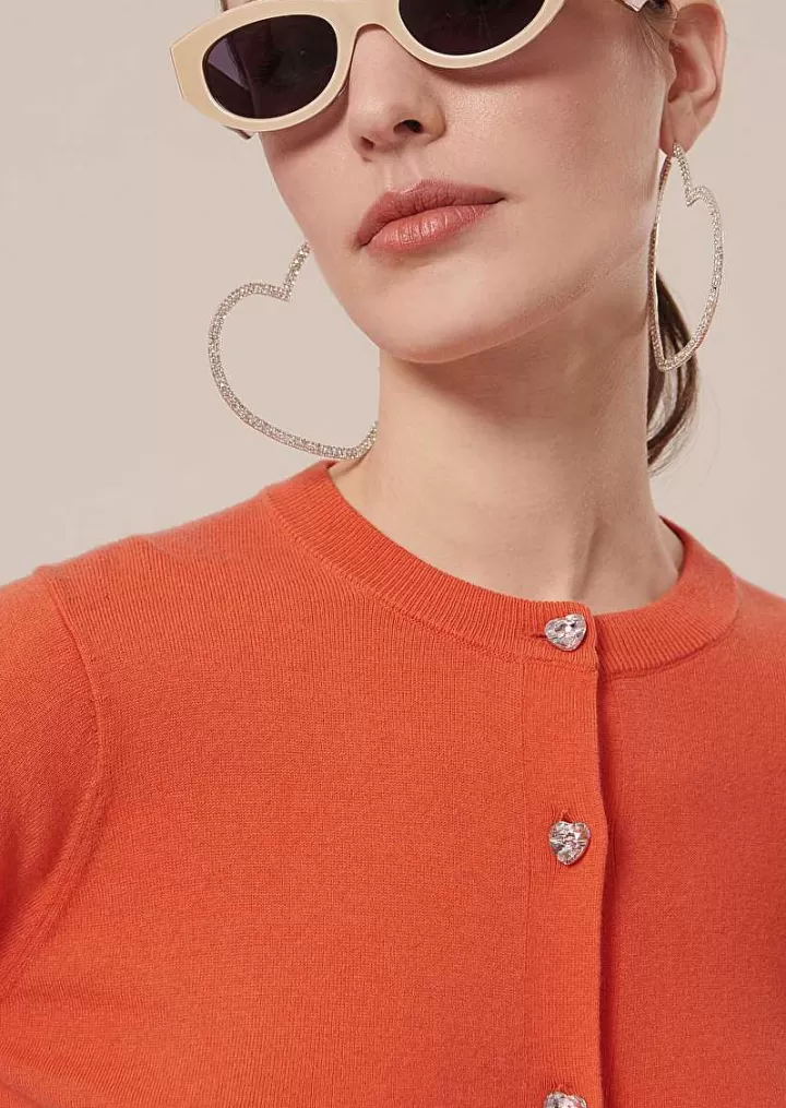 Cardigan Gaelle Corail En Laine Et Coton^TARA JARMON Hot