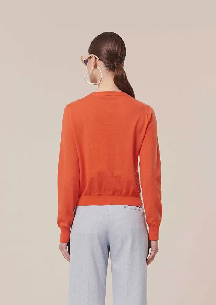 Cardigan Gaelle Corail En Laine Et Coton^TARA JARMON Hot