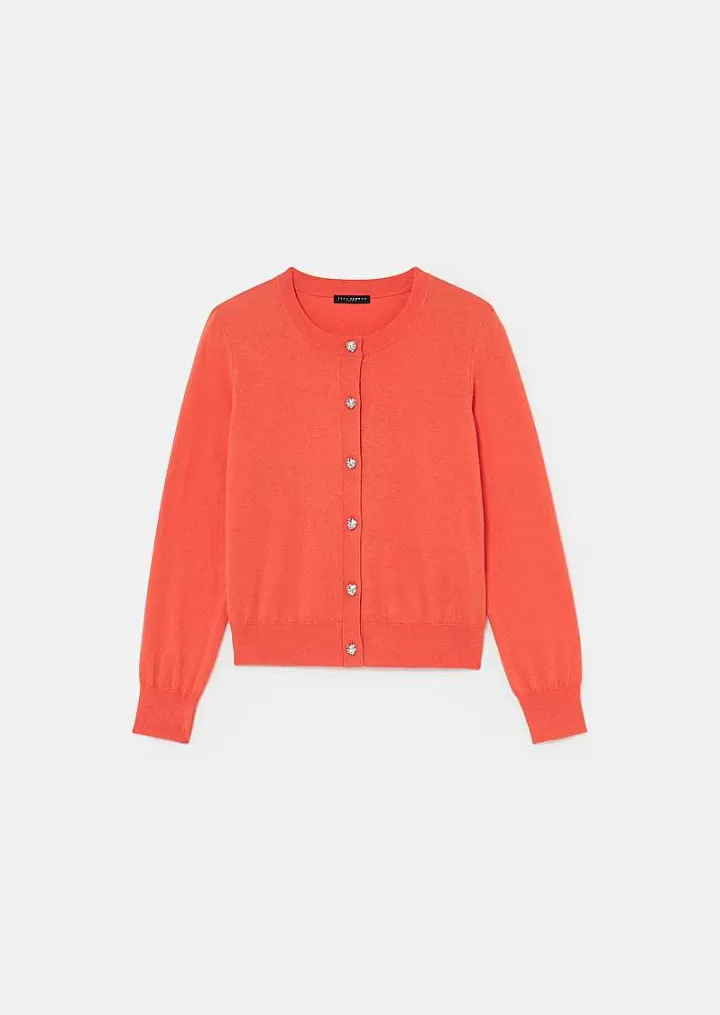 Cardigan Gaelle Corail En Laine Et Coton^TARA JARMON Hot