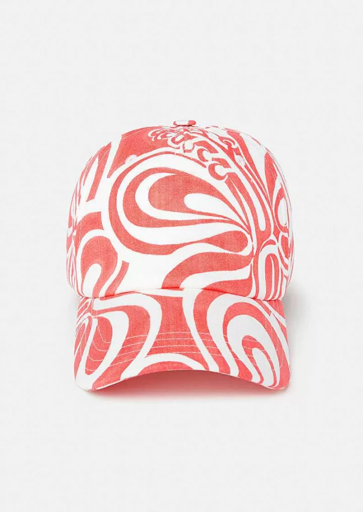 Casquette Carole Ecru Avec Corail Design Graphique^TARA JARMON Online