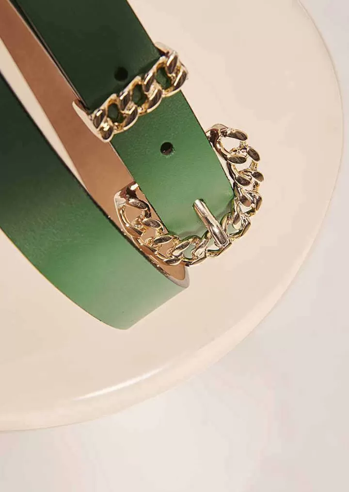 Ceinture En Cuir Vert Bella^TARA JARMON Outlet