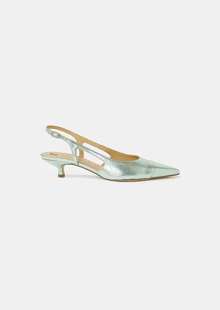 Chaussures En Cuir Metallise Vert Kaia^TARA JARMON Sale