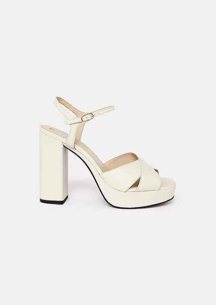 Chaussures Kourtney En Cuir Lisse Ecru^TARA JARMON Cheap