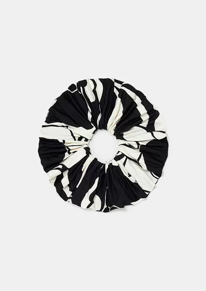 Chouchou Ecru A Fleurs Noires Chouchou^TARA JARMON Sale
