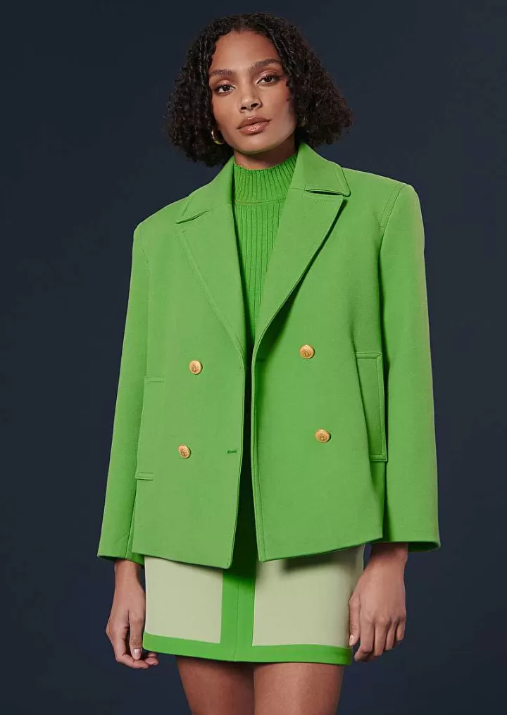 Manteau Marcello En Double Coton Vert^TARA JARMON New