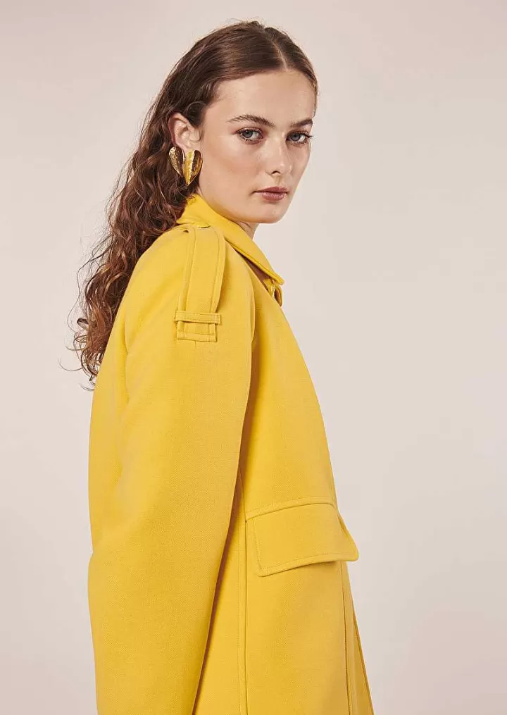 Manteau Marnie En Double Coton Jaune^TARA JARMON Online