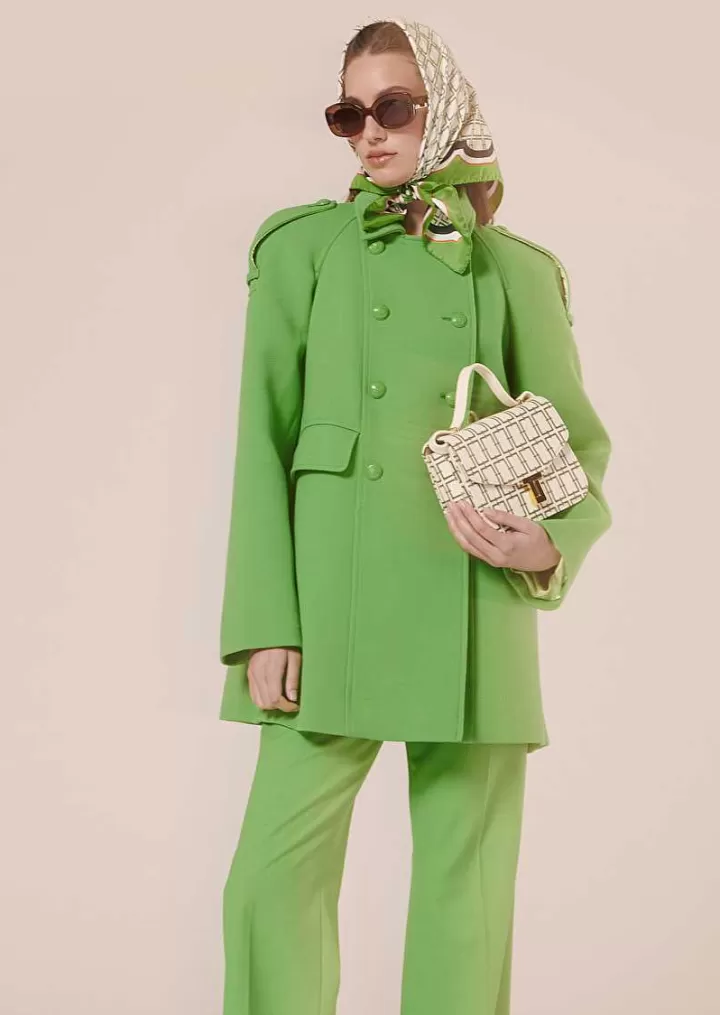 Manteau Marnie En Double Coton Vert^TARA JARMON Store