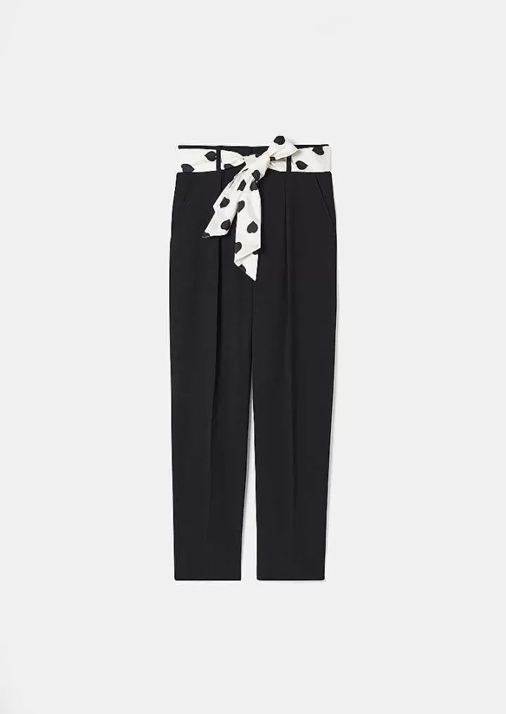 Pantalon En Crepe Noir Paga^TARA JARMON Best Sale