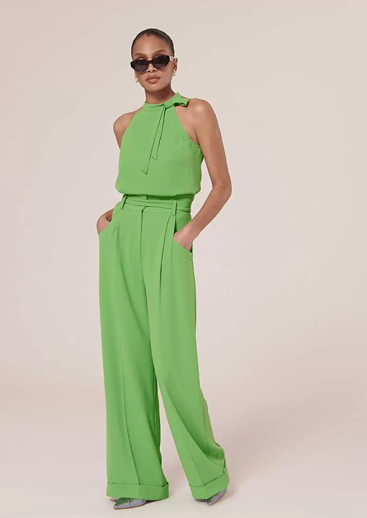 Pantalon En Crepe Vert Pyla^TARA JARMON Cheap