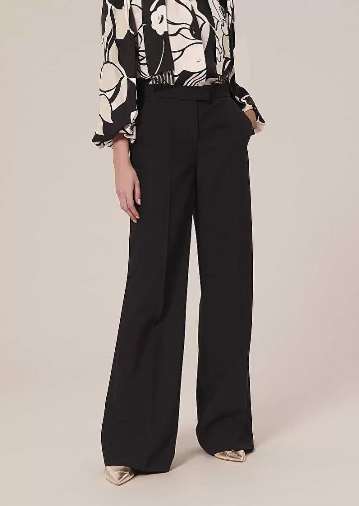 Pantalon En Laine Froide Noir Primavera^TARA JARMON Discount