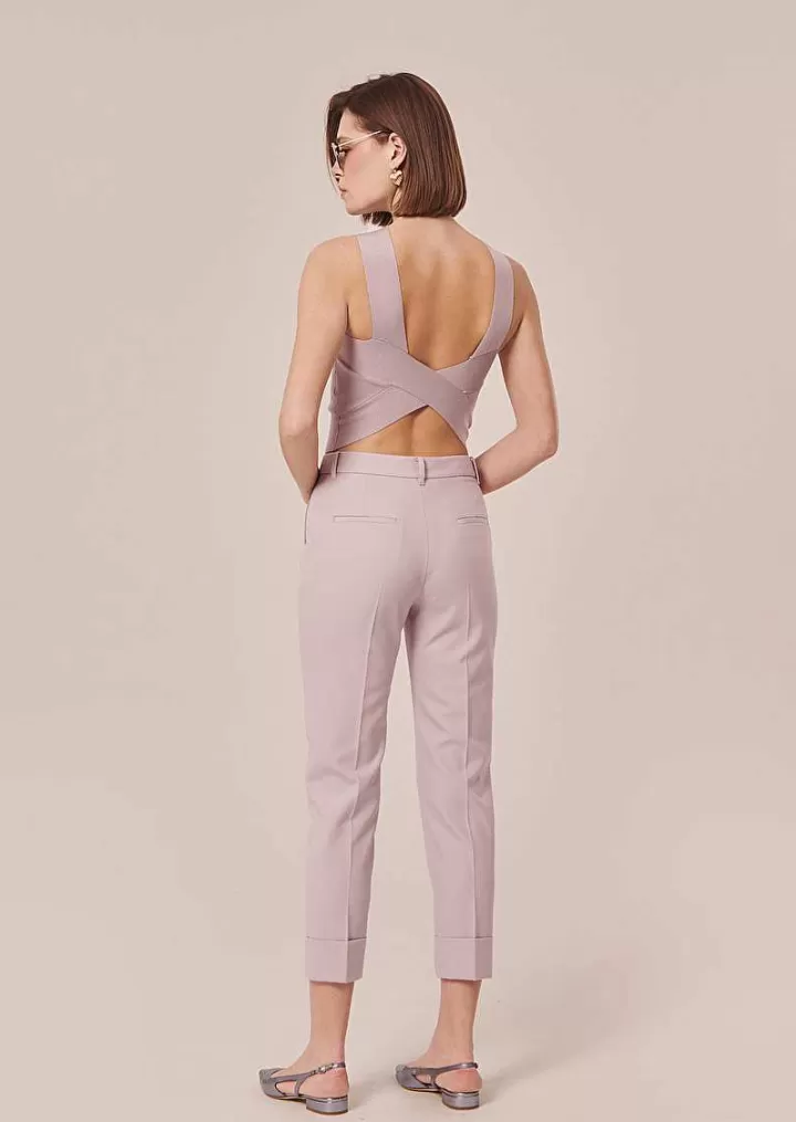 Pantalon En Laine Froide Violet Philippa^TARA JARMON Shop