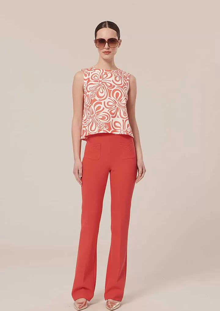 Pantalon En Toile Double Phoenix Corail^TARA JARMON New