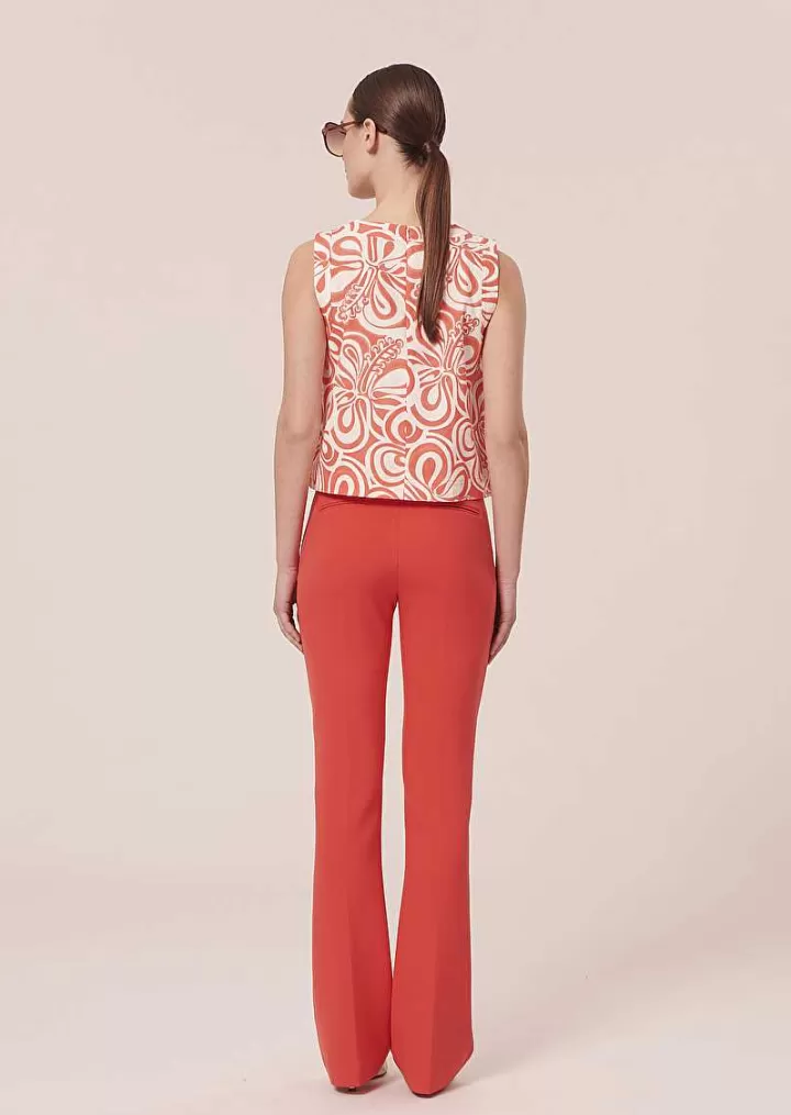 Pantalon En Toile Double Phoenix Corail^TARA JARMON New