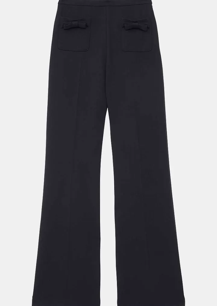 Pantalon Perlita En Tissu Double Bleu Nuit^TARA JARMON Hot