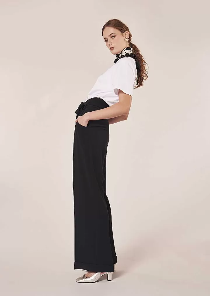 Pantalon Pyla En Crepe Noir^TARA JARMON Store