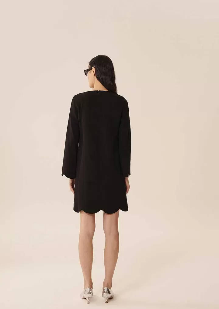 Robe Noire Ruoda En Crepe^TARA JARMON Best Sale