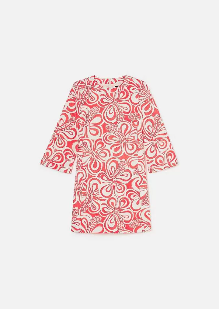 Robe Rivanna En Coton A Motif Graphique Ecru Et Corail^TARA JARMON Cheap