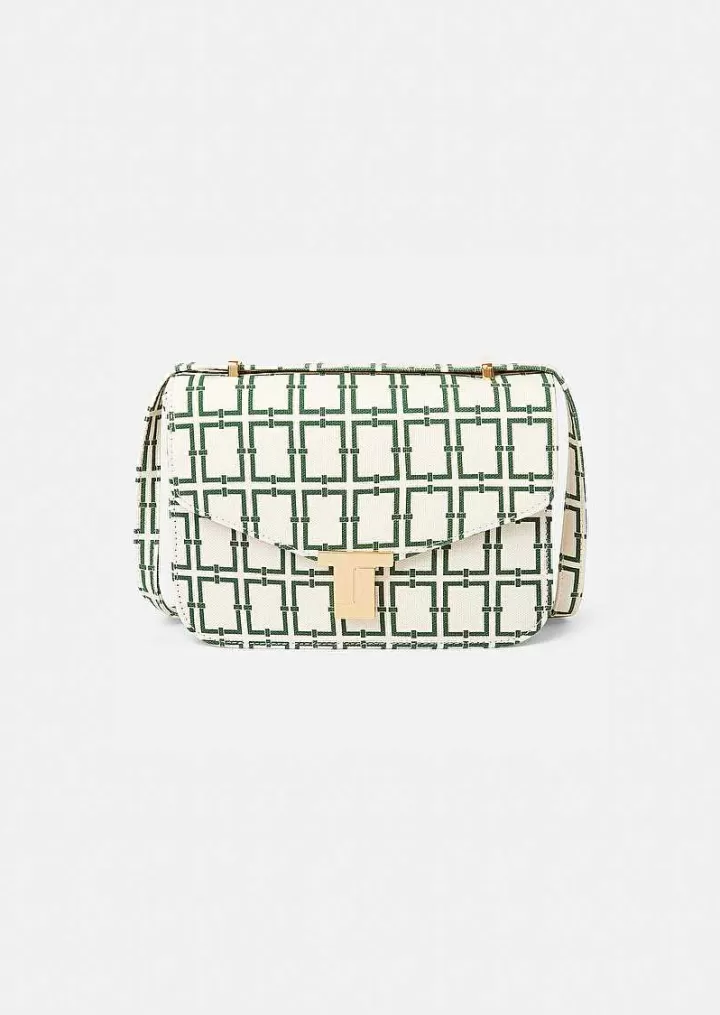 Sac 8 Bis Ecru Avec Design Graphique Vert^TARA JARMON Hot